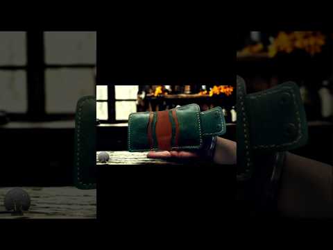 Crafting a Unique Green Leather Wallet | Handmade Bifold Wallet Tutorial #handmade  #restoration