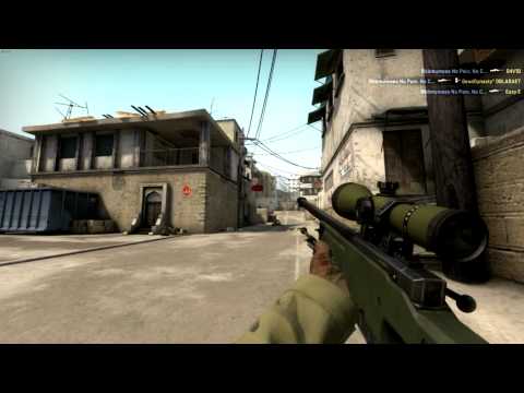 AWP Knife Ace 1 bullet 2 Kills