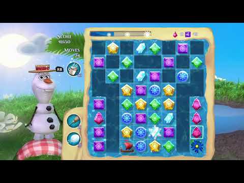 Frozen Free Fall: Snowball Fight, Summer Level 15 Walkthrough - No Power Ups