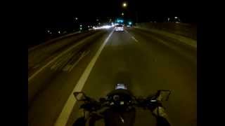 preview picture of video 'Taking Home a New DR650SE at Night'