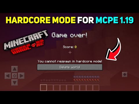 𝐌𝐫𝐌𝐨𝐧𝐤𝐞𝐲 - How to Play HARDCORE Mode in Minecraft Pocket Edition (MOBILE) 1.19