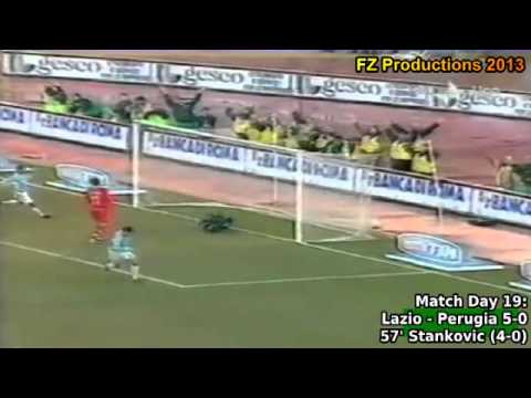 Serie A 2001-2002, day 19 Lazio - Perugia 5-0 (Stankovic goal)
