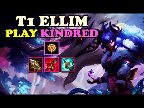 T1 ELLIM PLAYS JUNGLE KINDRED VS KARTHUS - KR GRANDMASTER PATCH 10.21
