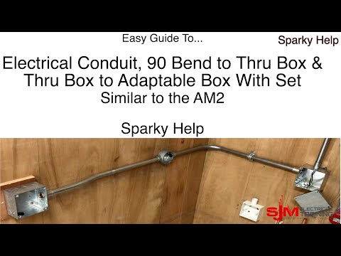 Electrical Conduit, 90 Bend to Thru Box & Double Set From Thru Box to Adaptable Box - AM2S