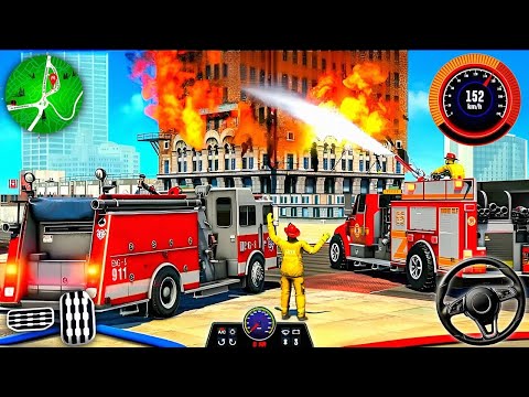 Fire Truck City Rescue Simulator 3D - 911 Emergency Firefighter Rescue Game - Android GamePlay