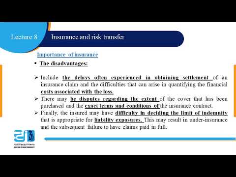 , title : 'Project Risk Management - lecture 8 - Insurance and risk transfer - ESU'