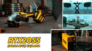 RTX2055B Şarjlı Avuç Taşlama Kömürsüz Motor