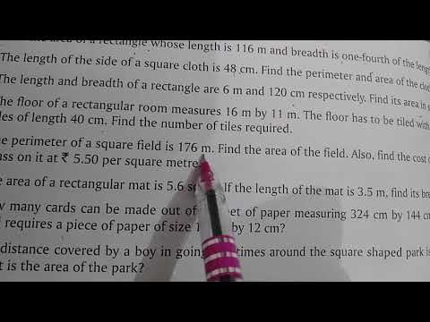 Area of square & rectangle