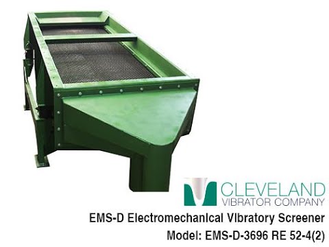 Electromechanical Vibratory Screener for Settling Grog - Cleveland Vibrator Co.