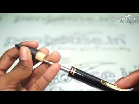 Starone twisty Model: 14360 Black color body with golden clip short fine tip twist type ball pen