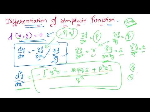 Differentiation of Implicit Function I Partial Derivatives I Engineering Maths Video