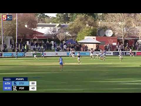 Rd 16 Hostplus SANFL Snapshot - Sturt's Joel Thiele kicks checkside off balance