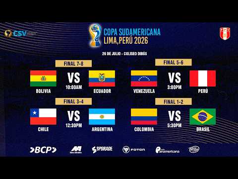 Transmisión de la Final del Sudamericano de Voleibol - Lima 2026