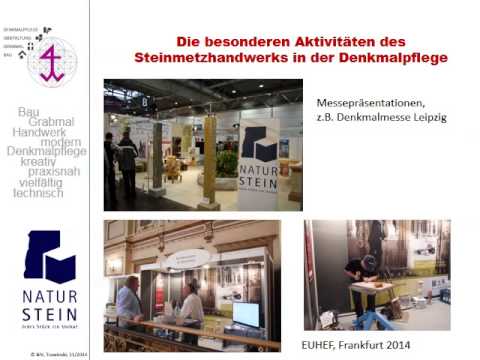 Der Steinmetz  und Steinbildhauer in der Denkmalpflege