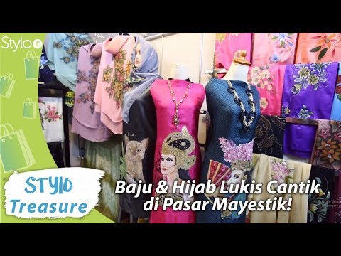 Model Baju & Hijab Motif Lukis Terbaru di Pasar Mayestik Jakarta | Belanja Baju Wanita Murah