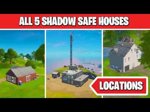 FIND SHADOW SAFE HOUSES - All 5 Shadow Safe House Locations In Fortnite !