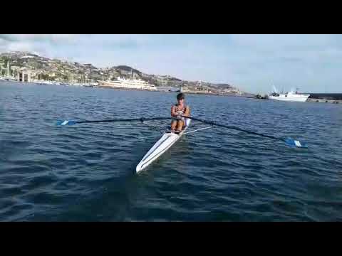 Тренировка в одиночке 1х на веслах "macon", юноши до 14 лет. Алберто Стразулла ( Италия) 