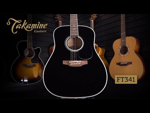 Takamine FT341 Gloss Black Acoustic-Electric Limited Edition Guitar & Semi-Hard Case Demo Video Inside image 10
