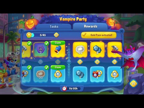 @Fishdom Atlantis Cup Stage 30. Vampire Party Level 31.