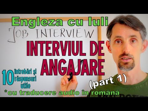 Sa invatam Engleza -  INTERVIUL DE ANGAJARE/JOB INTERVIEW (p1) - Let's learn English!