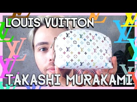 LOUIS VUITTON multicolore MURAKAMI cosmetic pouch review