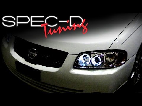 SPECDTUNING INSTALLATION VIDEO: 2004-2006 NISSAN SENTRA PROJECTOR HEAD LIGHTS