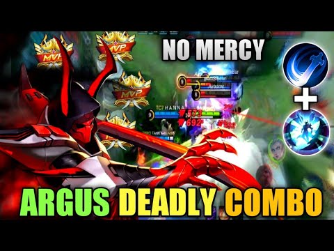 NO MERCY | ARGUS UNSTOPPABLE DEADLY COMBO | TOP GLOBAL ARGUS BEST BUILD | MOBILE LEGENDS