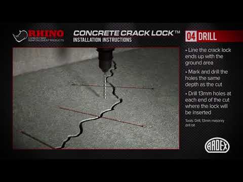 ARDEX Australia - Concrete Crack Lock Installation - A revolution in Carbon Fibre Crack Stitching
