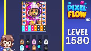 Pixel Flow Level 1580 Solution Walkthrough