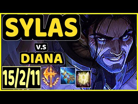 BACA (SYLAS) vs DIANA - 15/2/11 KDA MID GAMEPLAY - EUW Ranked MASTER