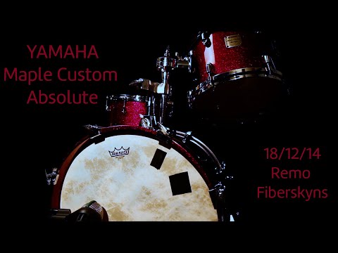 YAMAHA Maple Custom Absolute Bop Kit (RED SPARKLE) | Remo Fiberskyns | Sound Test/Demo | 18/12/14