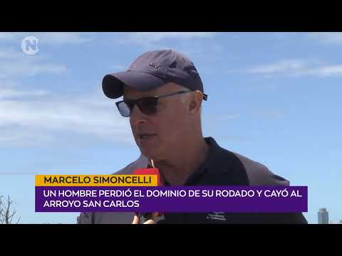 Rescate en arroyo San Carlos: un hombre cayó al agua y fue reanimado por guardavidas