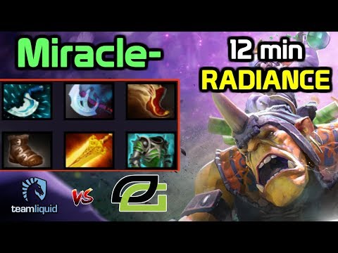 12 min radiance 980 gpm - Miracle- Alchemist full gameplay vs Optic Gaming - TI8 Upper Bracket