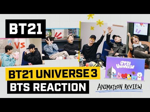 [BT21] BT21 UNIVERSE ANIMATION - BTS Reaction