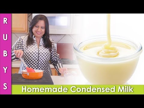 Homemade Condensed Milk Recipe Without Milk Powder in Urdu Hindi  - RKK