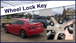 2022-2023 Honda Civic Sedan Wheel Lock Key Location