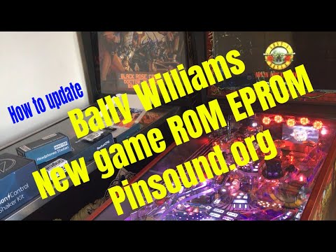 How to update Bally Williams Pinball to newest game ROM EPROM from Pinsound.org