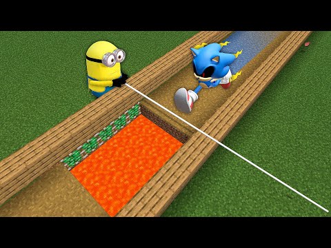 BEST TRAPS for SONIC.EXE and MINIONS in MINECRAFT ! How to CATCH very scary SONIC.EXE ? - Minecraft