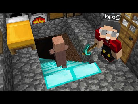 KÖYLÜ EVİNDE GİZLİ MERDİVEN VAR - MİNECRAFT