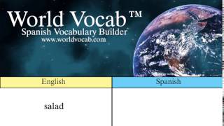 Free Spanish Quick Vocab™ :Salad - la ensalada