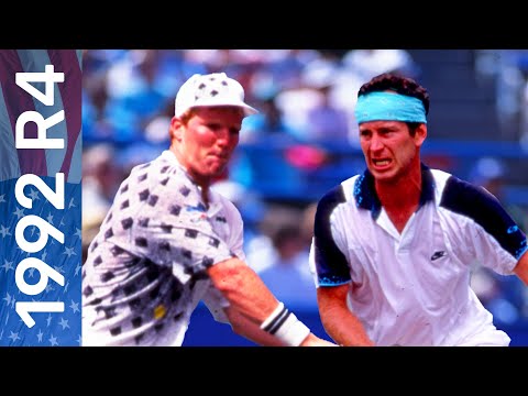 22-year-old Jim Courier vs 33-year-old John McEnroe Full Match | US Open 1992 Round 4