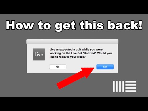 How to Recover an Ableton Project AFTER it crashes
