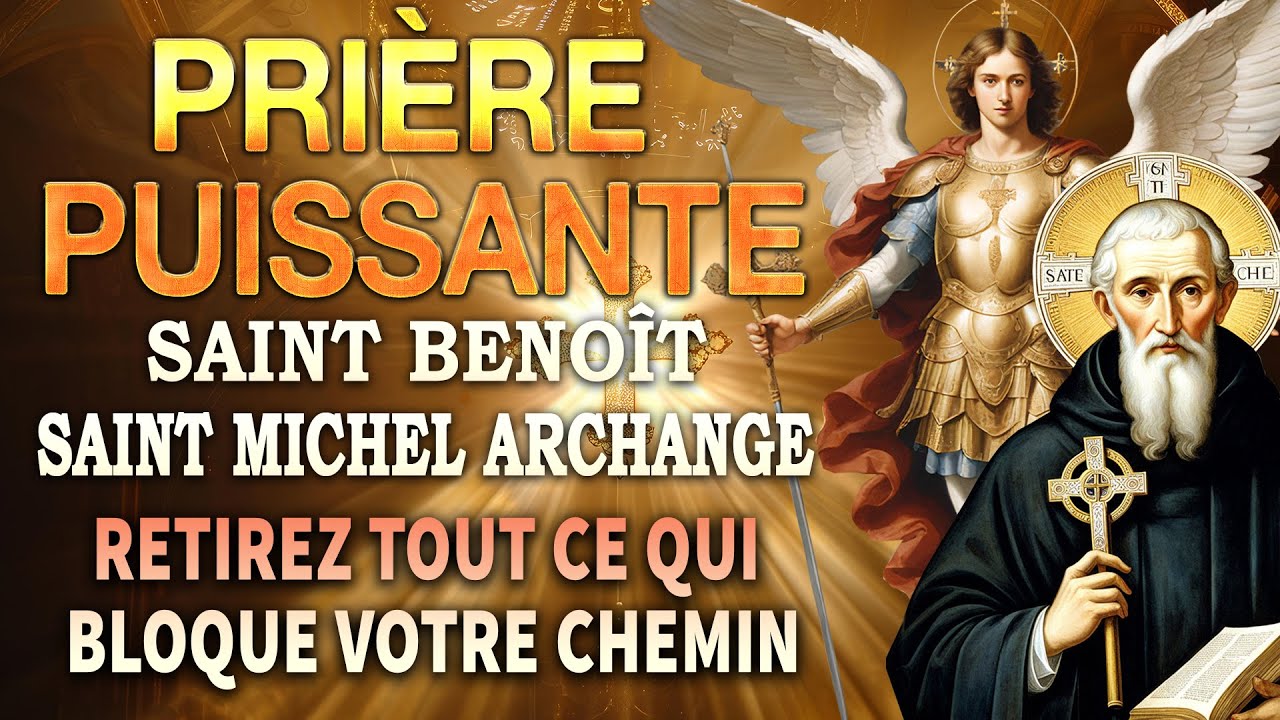 PUISSANTE Prière SAINT MICHEL ARCHANGE et SAINT BENOÎT🔥Retirez tout ce qui BLOQUE VOTRE CHEMIN