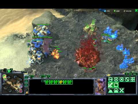Planetary Fortress Rush vs Zerg - Starcraft 2 HotS
