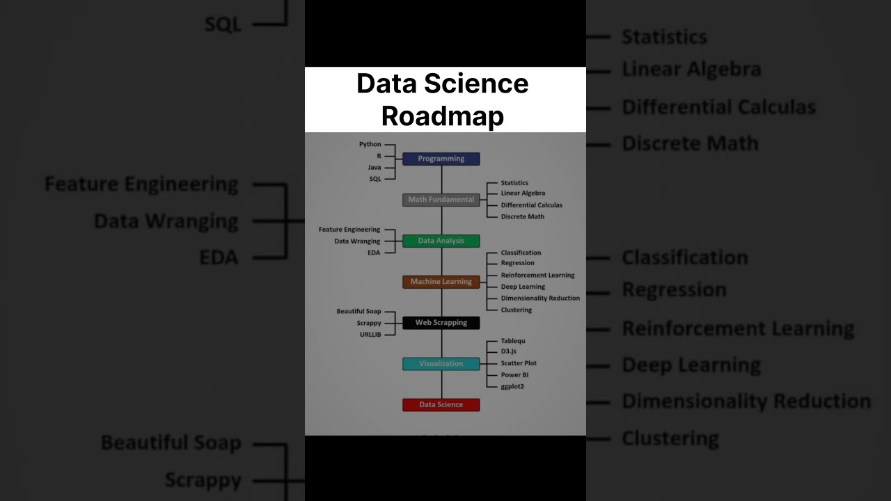 Data Science Roadmap #shorts #coding #programming #ai #python #computer #hacker #hack #dsa #tech