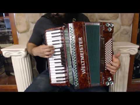 WELTMONT34RTW - Brown Weltmeister Monte Classic 34 Piano Accordion MMM 34 72 $3999