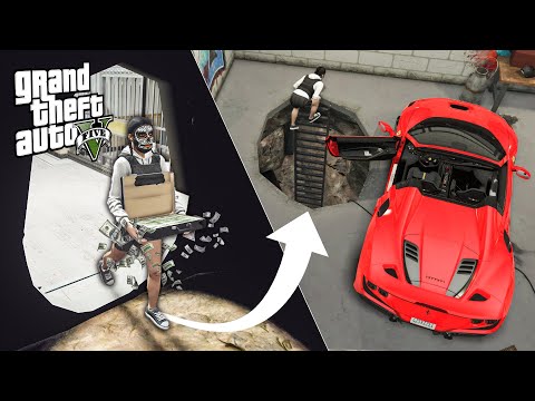 LA MIGLIOR RAPINA di GTA 5: FUGA dal TUNNEL SEGRETO in FERRARI! | MODS