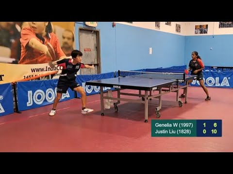 Genelia William (1997) vs Justin Liu (1828) at ICC TT League on 12-10-2022