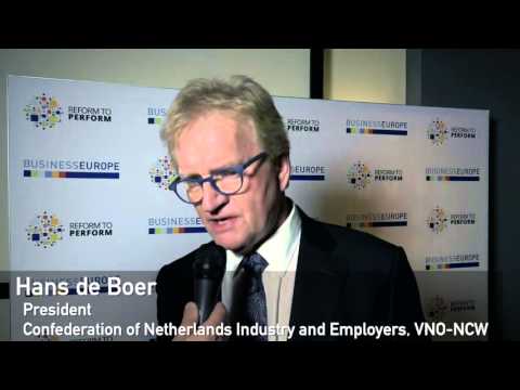 BusinessEurope Day 2016 - Reform to perform - Interview of Mr de Boer on Schengen and refugees