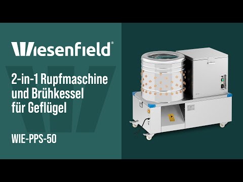 Video - 2-in-1 Rupfmaschine und Brühkessel für Geflügel - Trommel 50 cm - 2 - 3 Hühner pro min